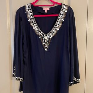 Lilly Pulitzer Beaded Tunic Size Large